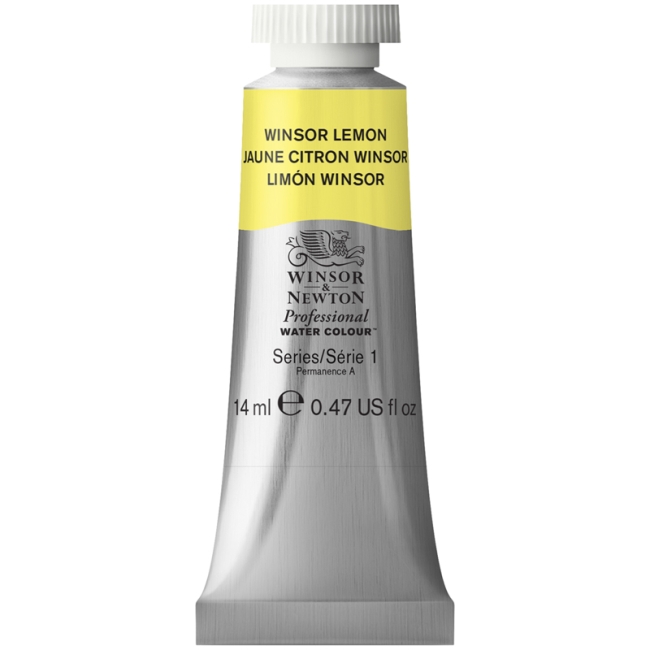 Акварель художественная Winsor&Newton "Professional", 14мл, туба, лимонный