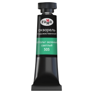 Акварель художественная Гамма "Старый мастер" кобальт зеленый светлый , 9мл, туба Акварель художественная Гамма "Старый мастер" кобальт зеленый светлый , 9мл, туба