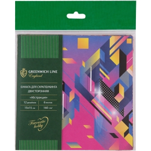 Набор бумаги для скрапбукинга Greenwich Line "Абстракция", 6л., 15*15см