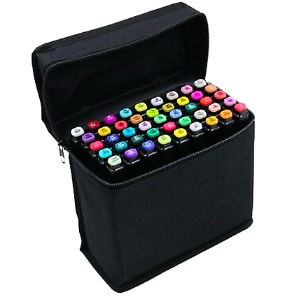 Finecolour Brush Marker набор маркеров с кистью 50 цветов в сумке купить файнколор браш в магазине маркеров и товаров для рисования ArtCraft.Space с доставкой по РФ и СНГ