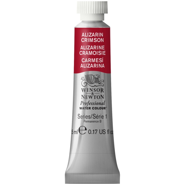 Акварель художественная Winsor&Newton "Professional", 5мл, туба, ализарин малиновый