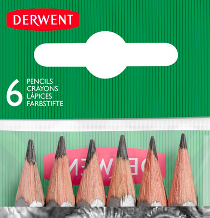 Набор чернографитных карандашей Derwent Academy Sketching 6 штук 3B-3H в блистере купить в фирменном художественном магазине ArtCraft.Space с доставкой по РФ и СНГ