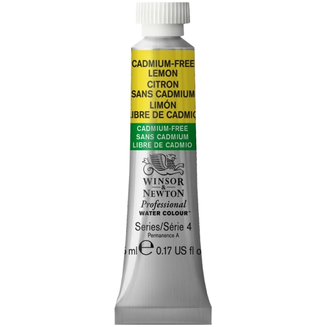 Акварель художественная Winsor&Newton "Professional", 5мл, туба, сер.4 №898 бескадмиевый лимонный
