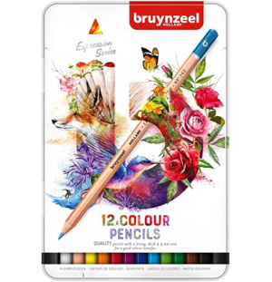 Набор цветных карандашей Bruynzeel Expression Colour 12цв в металл.кор. New Набор цветных карандашей Bruynzeel Expression Colour 12цв в металл.кор. New