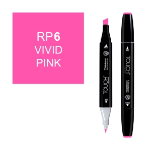 Маркер двухсторонний спиртовой  TOUCH TWIN RP6 Розовый яркий