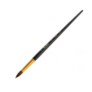 Кисть Roubloff Серия 1117 колонок круглая укороченная вставка ручка матовая длинная №9 Кисть Roubloff Серия 1117 колонок круглая укороченная вставка ручка матовая длинная №9