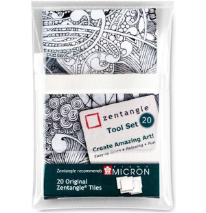 Набор карточек Zentangle 20л 89х89мм белый , Набор карточек Zentangle 20л 89х89мм белый ,