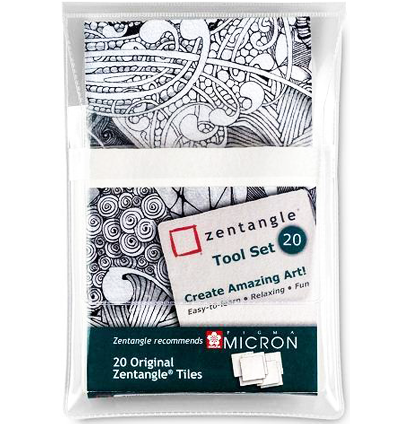 Набор карточек Zentangle 20л 89х89мм белый ,