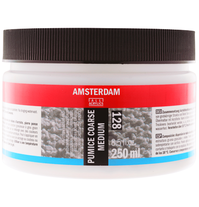 Медиум для акрила Amsterdam Pumice Coarse Medium для придания крупнозернистой структуры 128 в банке 250 мл купить в художественном магазине ArtCraft.Space с доставкой по РФ и снг