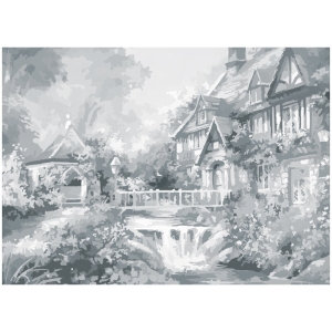 Сонет Холст на картоне с эскизом, В саду, 30х40 см Сонет Холст на картоне с эскизом, В саду, 30х40 см