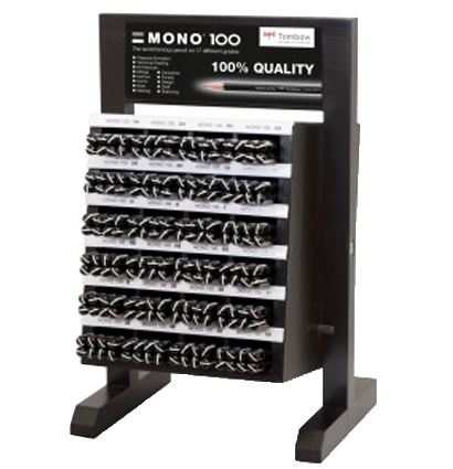 Дисплей с чернографитными карандашами Tombow Mono 100 Drawing Pencil 192 штуки купить оптом в художественном магазине ArtCraft.Space с доставкой по РФ и СНГ