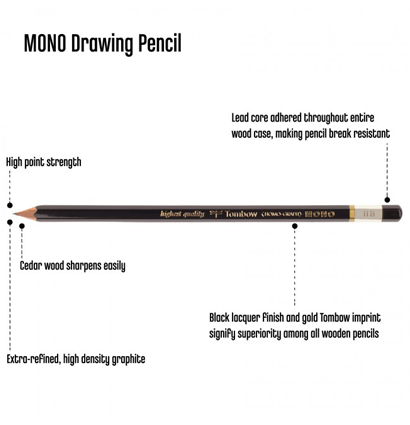 Дисплей с чернографитными карандашами Tombow Mono 100 Drawing Pencil 192 штуки купить оптом в художественном магазине ArtCraft.Space с доставкой по РФ и СНГ