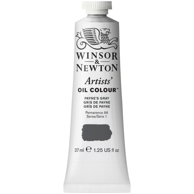 Краска масляная профессиональная Winsor&Newton "Artists Oil", 37мл, серый Пэйнес Краска масляная профессиональная Winsor&Newton "Artists Oil", 37мл, серый Пэйнес