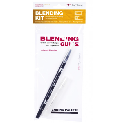 Купить набор для создания цветовых градиентов Tombow Blending Kit - палитра для смешивания, блендер и пульверизатор в интернет-магазине товаров для скетчинга и леттеринга ArtCraft.Space