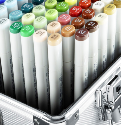 Набор маркеров для скетчей Copic Sketch Full Set 358 штук с кистью в фирменном чемодане (вся палитра) Копик Скетч купить в фирменном магазине ArtCraft.Space с доставкой по РФ и СНГ
