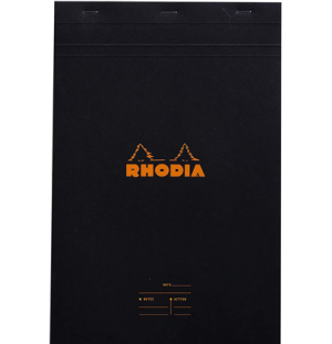 Ежедневник Rhodia Basics 80г/кв.м 21х31,8см микроперфорация линейка 80л мягкая обложка черный