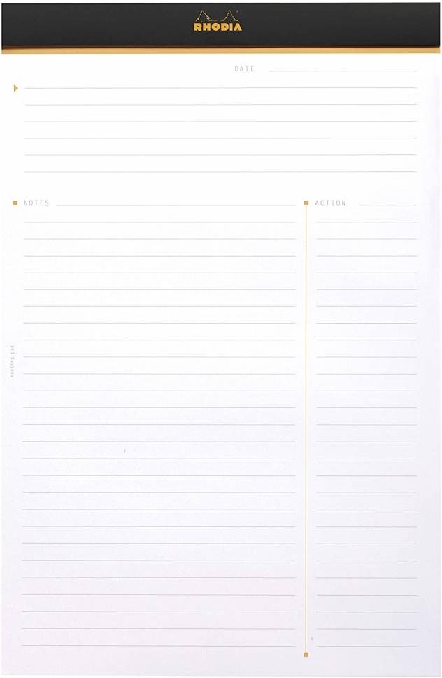 Ежедневник черный Rhodia Basics линейка мягкая обложка А4 / 80 листов / 80 гм купить в художественном магазине ArtCraft.Space с доставкой по всему миру