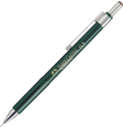 Карандаш механический Faber-Castell TK-Fine 9715 для скетчей с ластиком, грифель 0.5 мм HB купить в художественном магазине ArtCraft.Space с доставкой по РФ и СНГ