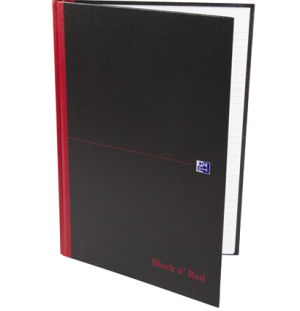 Блокнот OXFORD Black ’n’ Red A4 96л клетка твердая обложка ,