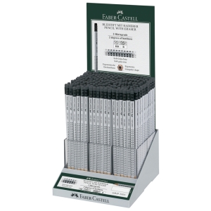 Карандаш ч/г Faber-Castell "Grip 2001" трехгран., заточен., ассорти НВ+В, дисплей