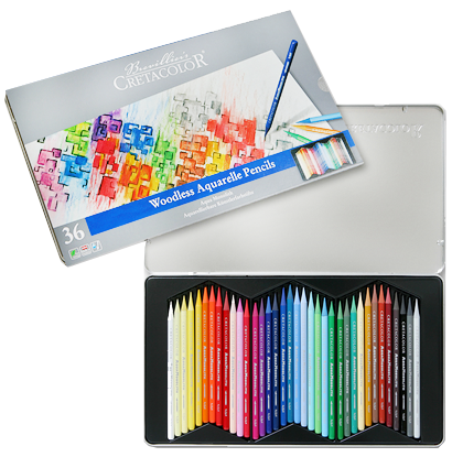 Набор акварельных карандашей без оболочки Cretacolor Aqua Monolith 36 цветов в кейсе купить в художественном магазине ArtCraft.Space с доставкой по РФ и СНГ